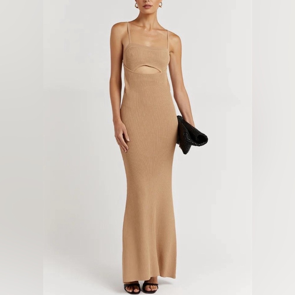 NWOT - DISSH Carlie Wheat Cut Out Knit Dress - Size L